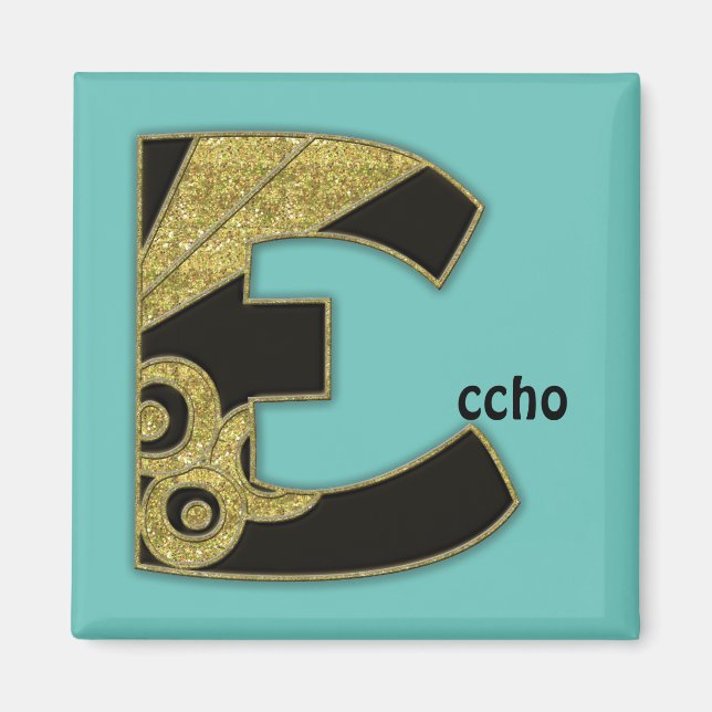 Íman monograma retrorreflector - E (Frente)