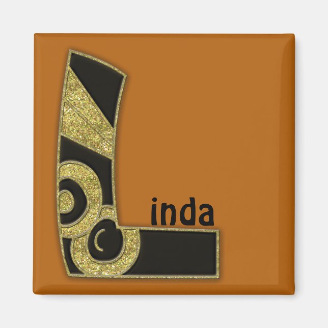 Íman monograma retrorreflector - L (Frente)