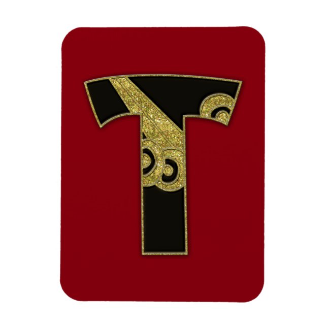 Íman monograma retrorreflector - T (Vertical)