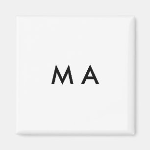Íman Monograma simples adicione a letra do seu nome hom