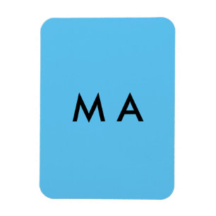 Íman Monograma simples adicione sua letra de nome homem