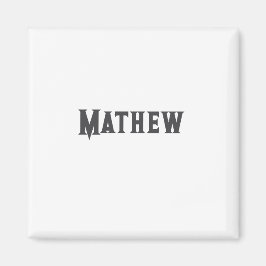 Íman monograma simples de letra inicial adicione a letr