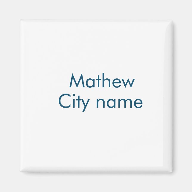 Íman monograma simples de letra inicial adicione o seu  (Frente)