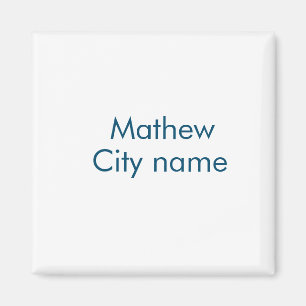 Íman monograma simples de letra inicial adicione seu no