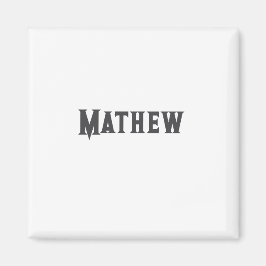 Íman monograma simples de letra inicial adicione seu no