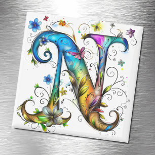 Íman Monograma Whimsical N