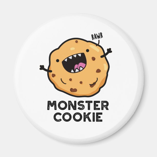 Íman Monster Cookie Comida Engraçado (Frente)
