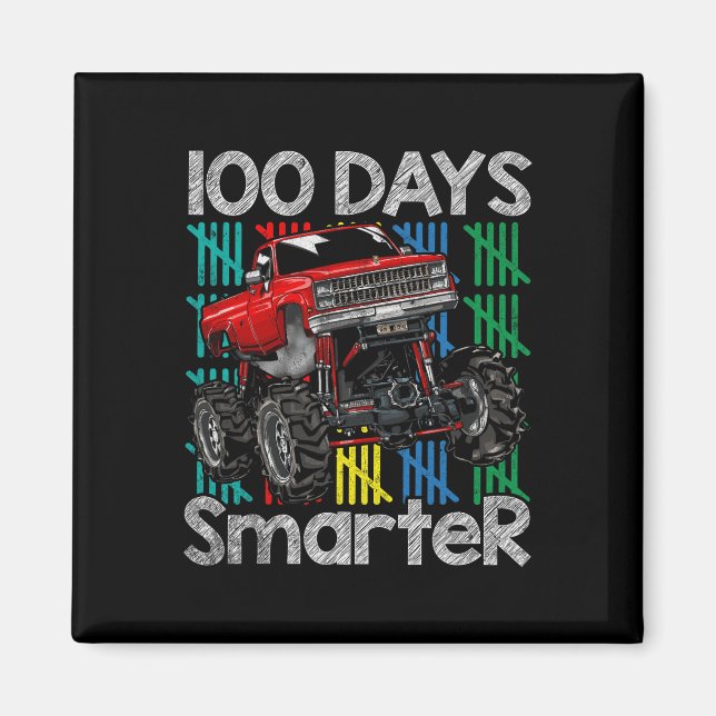 Íman Monster Truck 100 Dias Crianças Mais Inteligentes  (Frente)