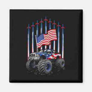 Íman Monster Truck 4 De Julho América Flag Patrioti