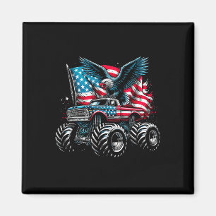 Íman Monster Truck Águia Careca 4 De Julho Meninos Amer
