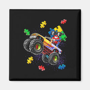 Íman Monster Truck Autismo Quebra-cabeça Piece Gift F