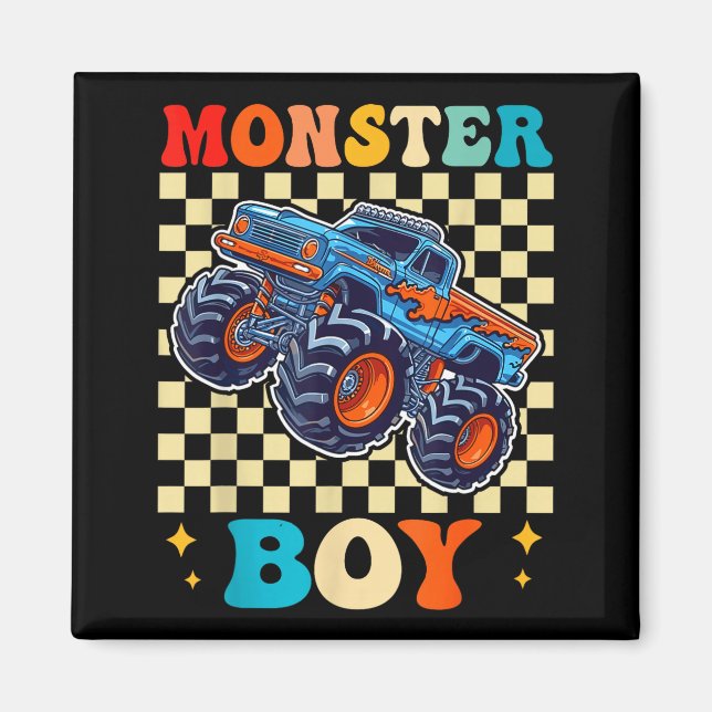 Íman Monster Truck Boy Family Matching Monster Trucks B (Frente)