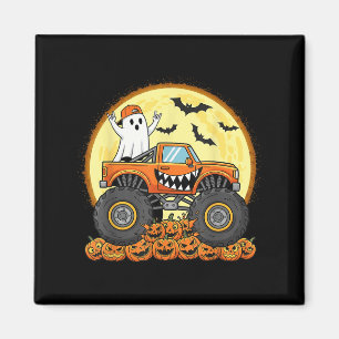 Íman Monster Truck Cute Boo Pumpkin Kid Dia de as Bruxa