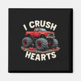 Íman Monster Truck do Dia dos Namorados Eu Esmago Coraç