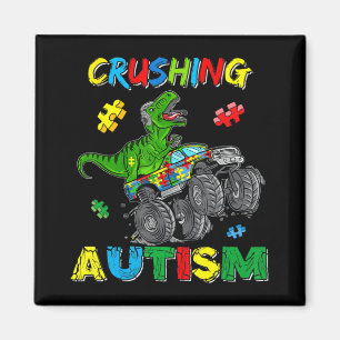 Íman Monster Truck Esmagando Autismo Autismo Sensibiliz