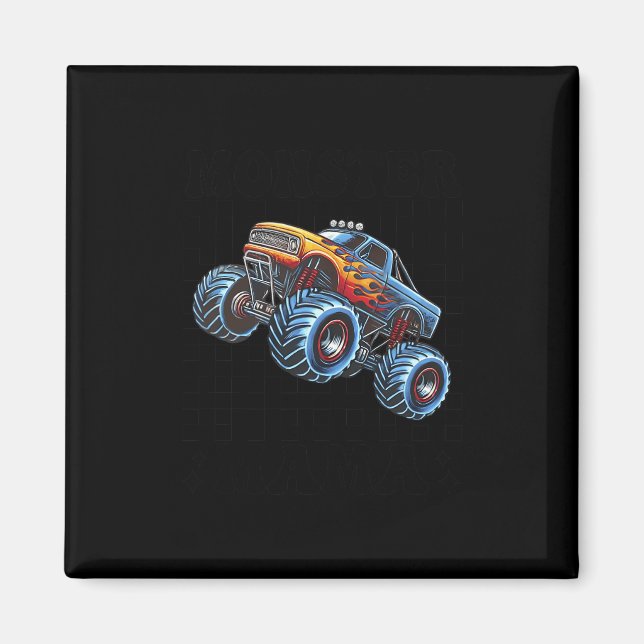 Íman Monster Truck Mama Mãe Caminhão Monstro É Meu Jam  (Frente)