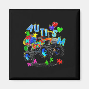 Íman Monster Truck Quebra-cabeça Cute Kids Autismo Cons
