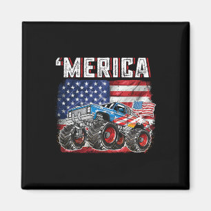 Íman Monster Truck Usa Flag Merica Men 4 De Julho