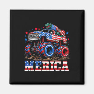 Íman Monster Truck Usa Flag Patriotic Todlers Boys 4th