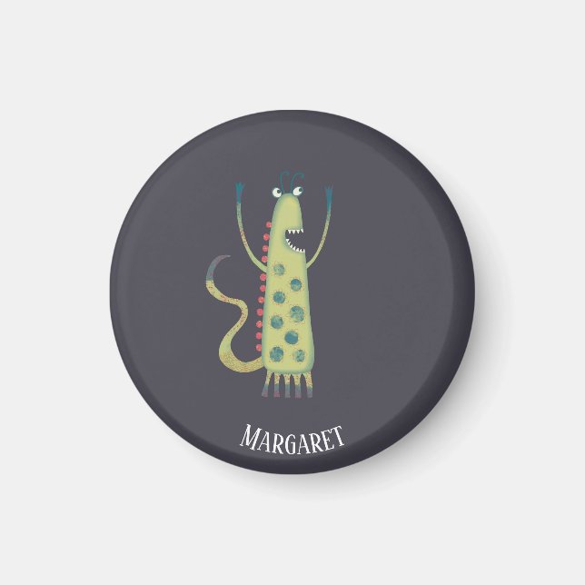 Íman Monstro bonito personalizado (Frente)