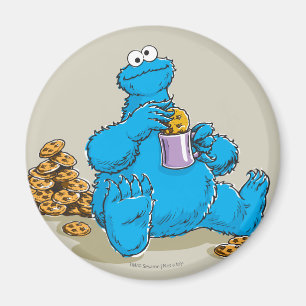 Íman Monstro Come Biscoitos Antigo