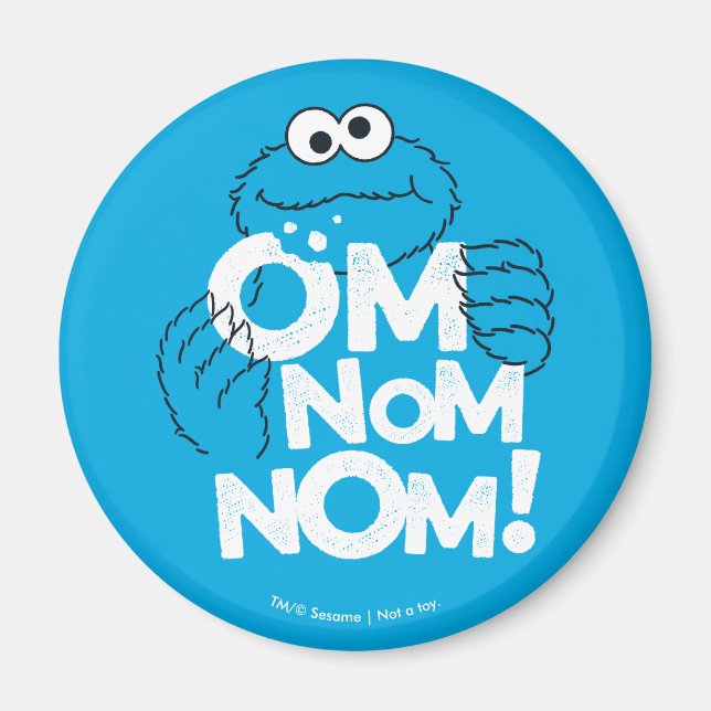 Íman Monstro Come Biscoitos | Om Nom Nom! (Frente)