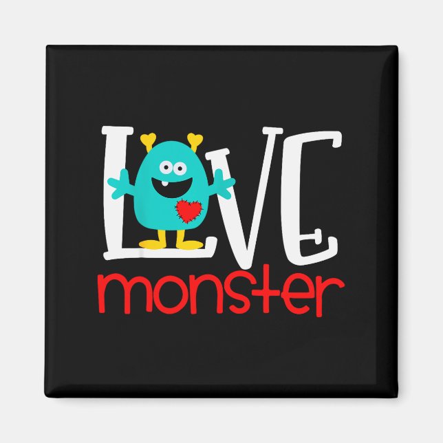 Íman Monstro de Amor Fofo do Dia dos Namorados (Frente)