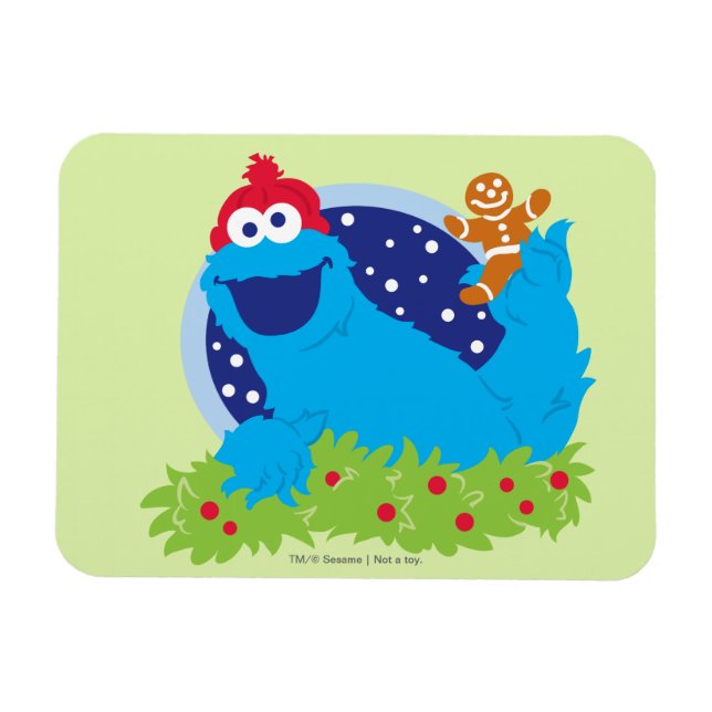 Íman Monstro dos Biscoitos Papai Noel (Horizontal)