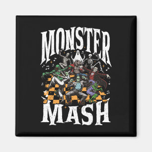 Íman Monstro Mash Retro Halloween Monstro Engraçado Spo