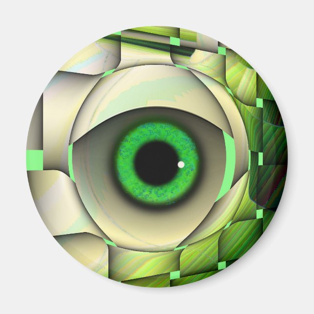 Íman Monstro Olhado Verde (Frente)