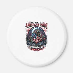 Íman Monstro Patriótico do Pântano Horror Old Glory P