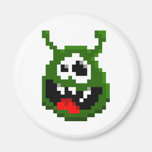 Íman Monstro Verde - Arte em Pixel