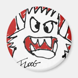 Íman Monstro vermelho dos desenhos animados