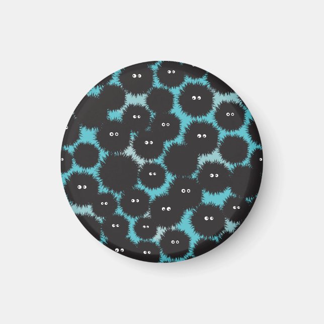 Íman Monstros engraçados e pretos (Frente)