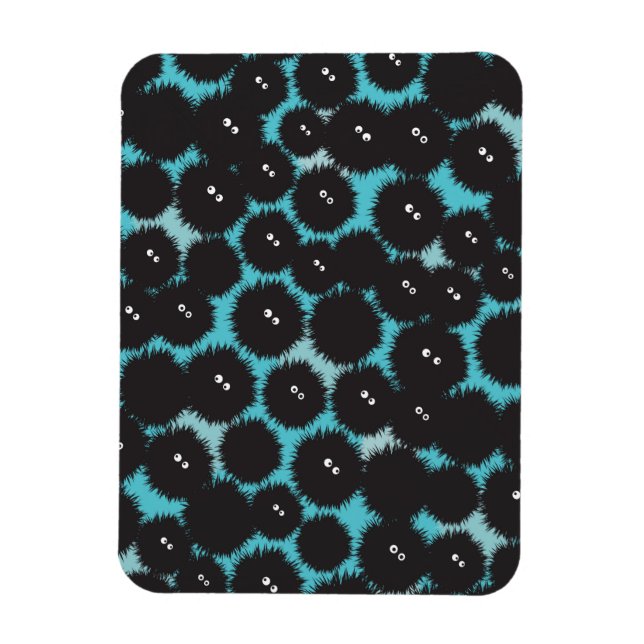 Íman Monstros engraçados e pretos (Vertical)