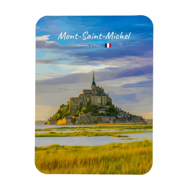 Íman Mont-Saint-Michel, França - Abadia Medieval Arredo (Vertical)