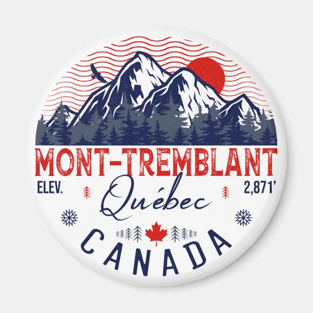 Íman Mont Tremblant Canada Québec - Montanha (Frente)