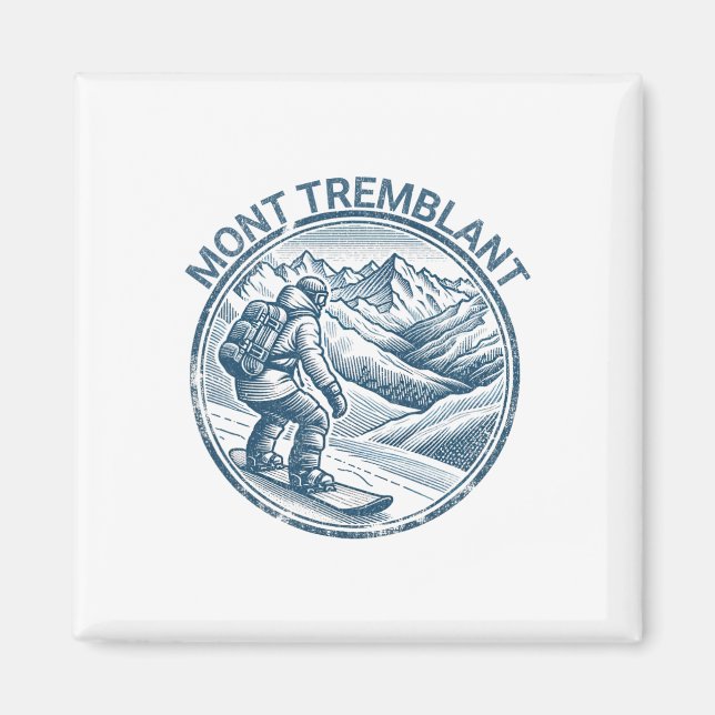Íman Mont Tremblant Canadá Snowboard Snowboard (Frente)
