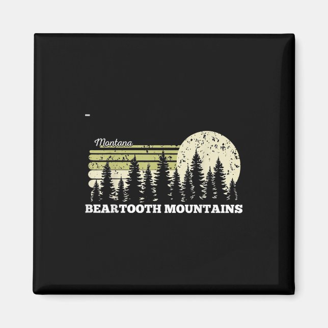 Íman Montana Caminhada Montanhas Beartooth Árvores Natu (Frente)