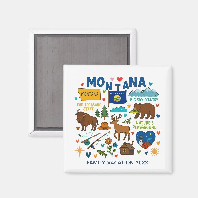 Íman Montana Family Trip Keepsake Custom (Front/Back)