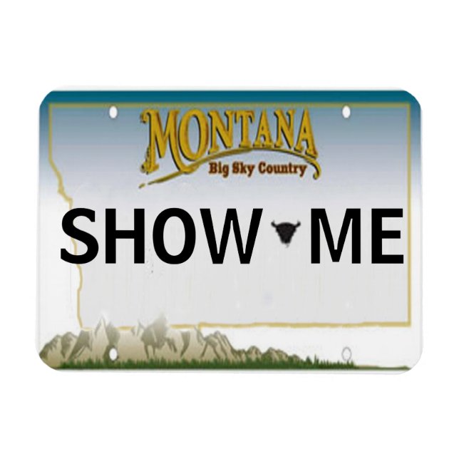 Íman Montana License Plate Magnet (Horizontal)