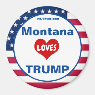 Íman Montana LOVES TRUMP Fridge Patriotic