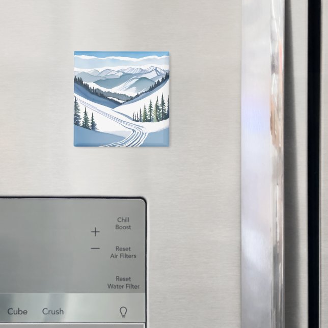 Íman Montanha de Esqui Aquarela (In Situ (Fridge))