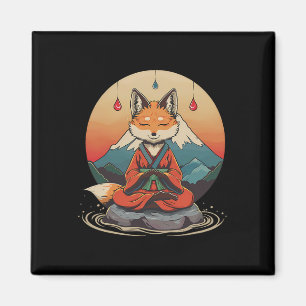Íman Montanha de Meditação da Raposa Vermelha Yoga Zen 