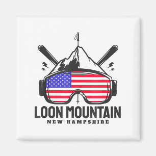 Íman montanha loon new hampshire usa esqui esqui retro