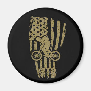 Íman Montanha Mtb vintage bandeira americana ouro