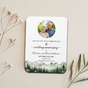 Íman Montanha Pine 50 Aniversário de Casamento Salvar a