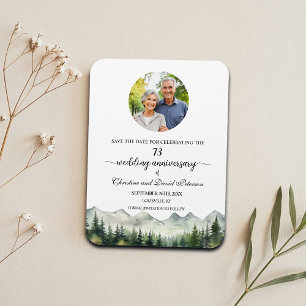 Íman Montanha Pine 73 Aniversário de Casamento Salve a