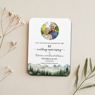 Íman Montanha Pine 82 Casamento Aniversário Salve a Dat