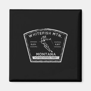 Íman Montanha Whitefish Montana Neve Esquiando